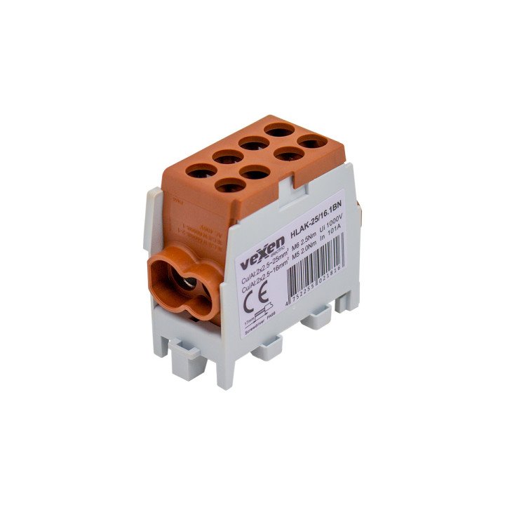 VEXEN HLAK klema Al/CU, 2x25-2x16mm, brūna