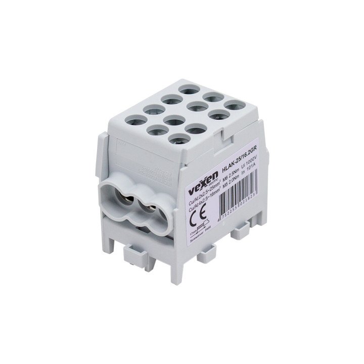 HLAK klemmbloks Al/CU 2x25-4x16mm pelēks