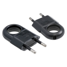 Kontaktdakša bez zemējuma melna 10A/230V