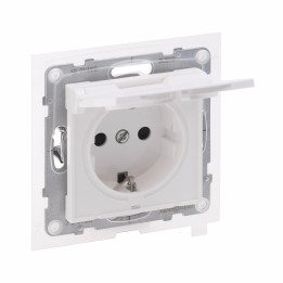 SUNO balta rozete Schuko IP44