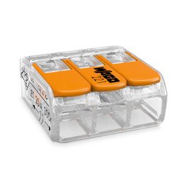 WAGO 221 клемма для 3 проводов 32A 0.2-4мм²