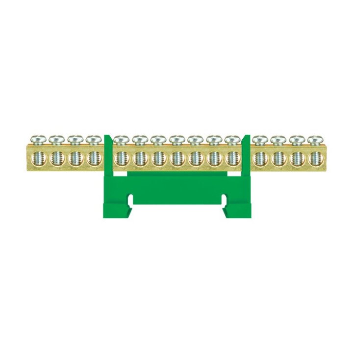 Spaile zaļa 15x16mm2 DIN sliedei