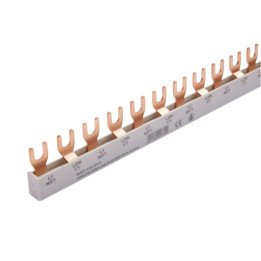 VEXEN монтажная шина 10mm2, 2 фазы, вилочная, 1м