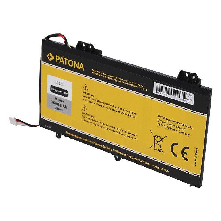 Patona PT2840 Laptop Battery for HP Pavilion 14-AL, 3600mAh 11.55V Li-Pol SE03/SE03XL