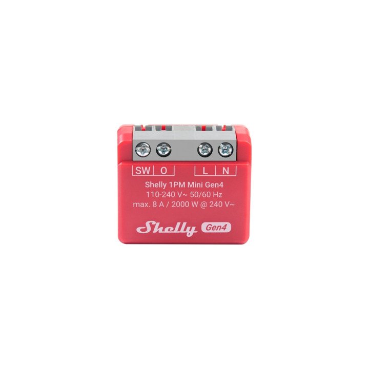 Shelly 1PM Mini Gen4 8A/240AC ar jaudas mērīšanu