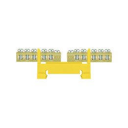 Клемма желтая 2x5x16mm2 на DIN рейку