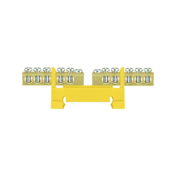 Клемма желтая 2x5x16mm2 на DIN рейку