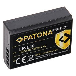 Patona PT12135 Battery for Canon LP-E10 1020mAh Li-Ion Protect