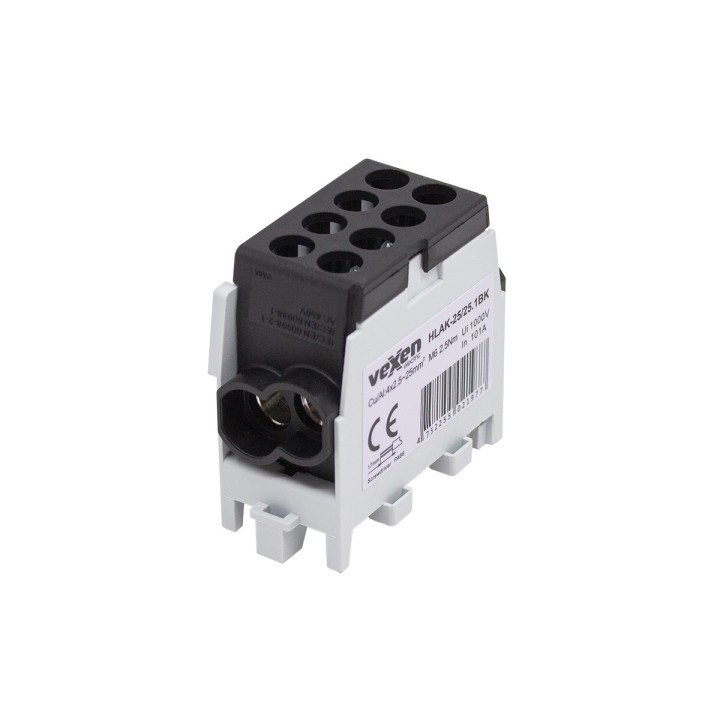 Клеммная колодка HLAK Al/CU 2x25-2x25mm черная