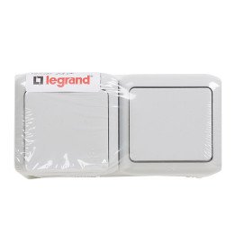 Forix bloks: slēdzis + rozete IP44, 16 A, pelēks
