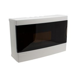 Distribution box wall mounted 12 modules, transparent door, IP40