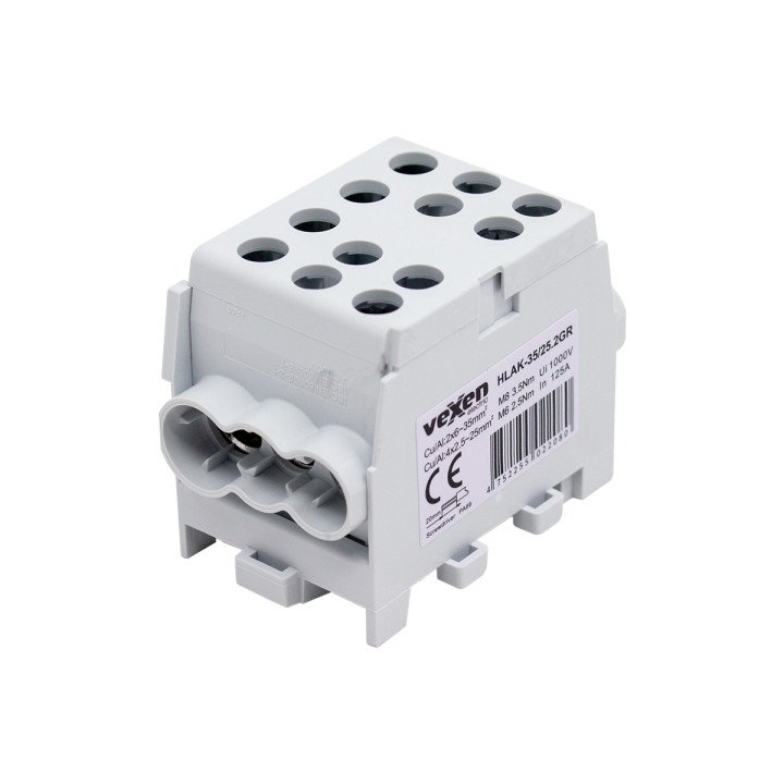HLAK terminal Al/Cu 2×35-4×25 mm pelēks