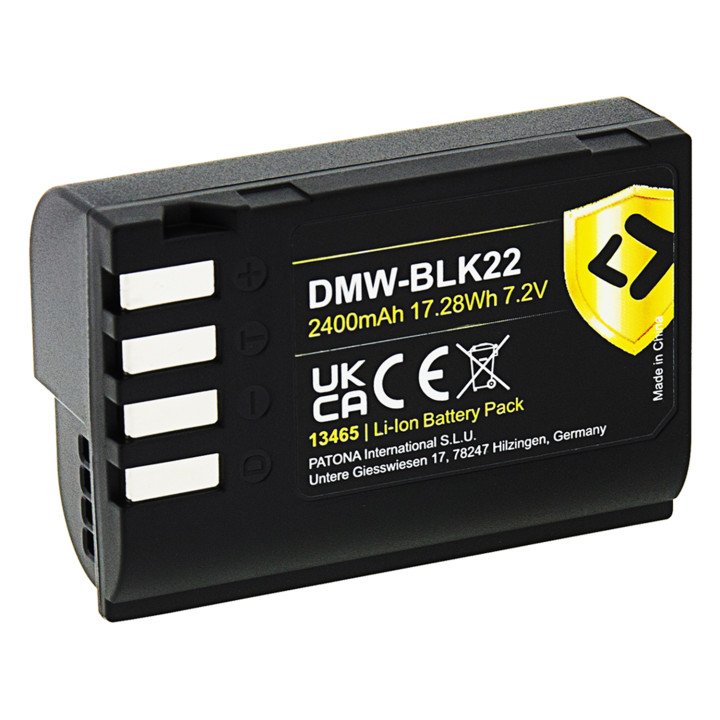 Patona PT13465 Battery for Panasonic DMW-BLK22 2250mAh Li-Ion
