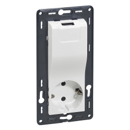Legrand Niloe rozete USB 2P+E balta