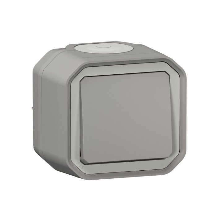 Legrand PLEXO выключатель двухполюсный серый