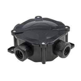 Коробка надштукатурная IP67 черная 75x75x33mm с клеммами