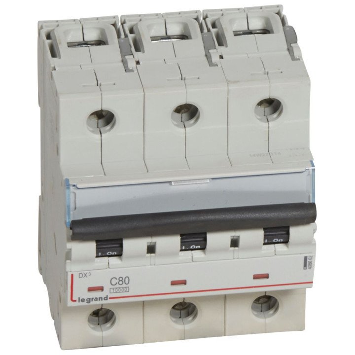 DX3 automātiskais slēdzis 3P C 80 A 10kA