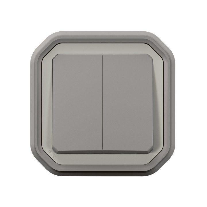 Legrand PLEXO 2-modulis slēdzis pelēks