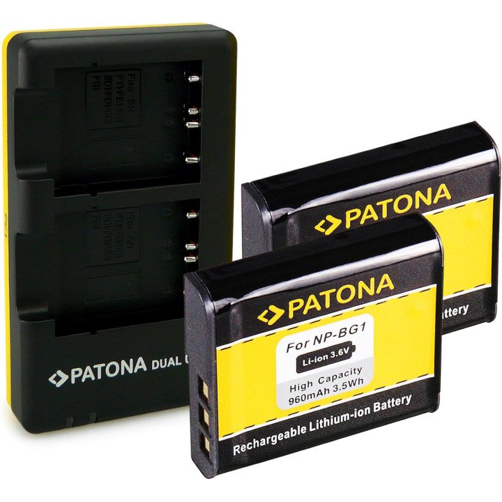 Patona PT1940B Зарядка + 2 батареи 960мАч для Sony NP-BG1