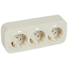 Legrand Forix rozete 3x2P+E bēša