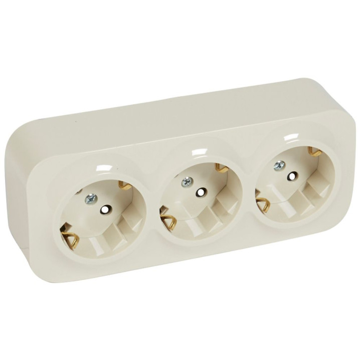 Legrand Forix rozete 3x2P+E bēša