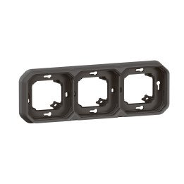 Legrand Plexo IP55 антрацитовая трёхпостовая рамка