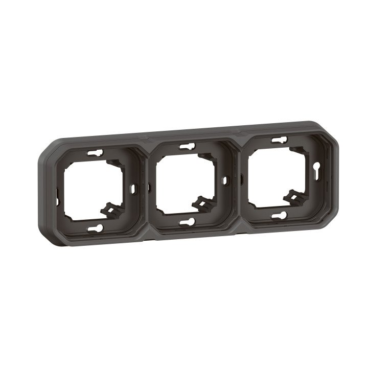 Legrand Plexo IP55 антрацитовая трёхпостовая рамка