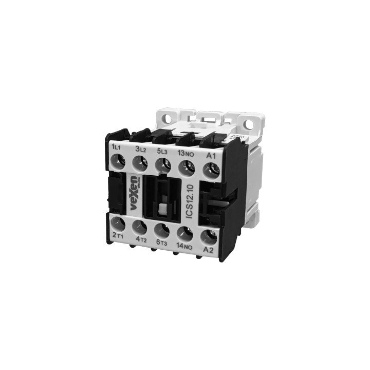 ICS12.10 mini kontaktors 5,5kW, 12A, 3NO+1NO, 230VAC