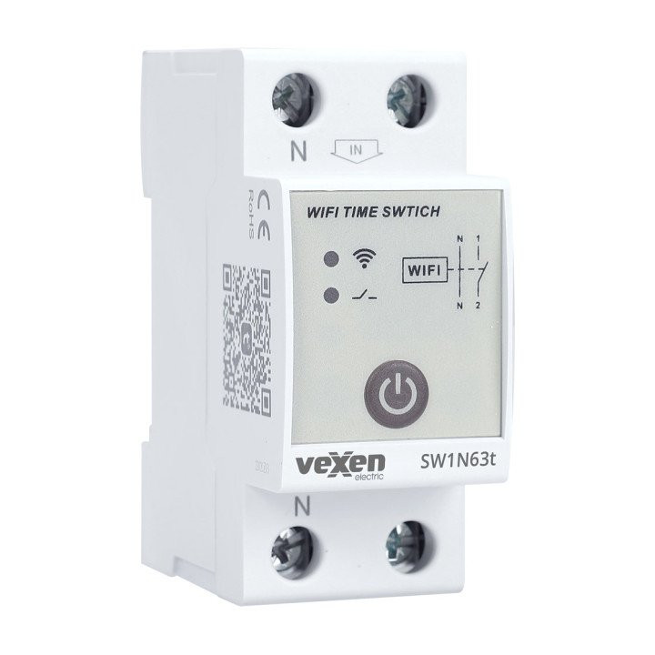 Modulārais viedslēdzis ar WiFi TUYA 1NO 63A AC230V