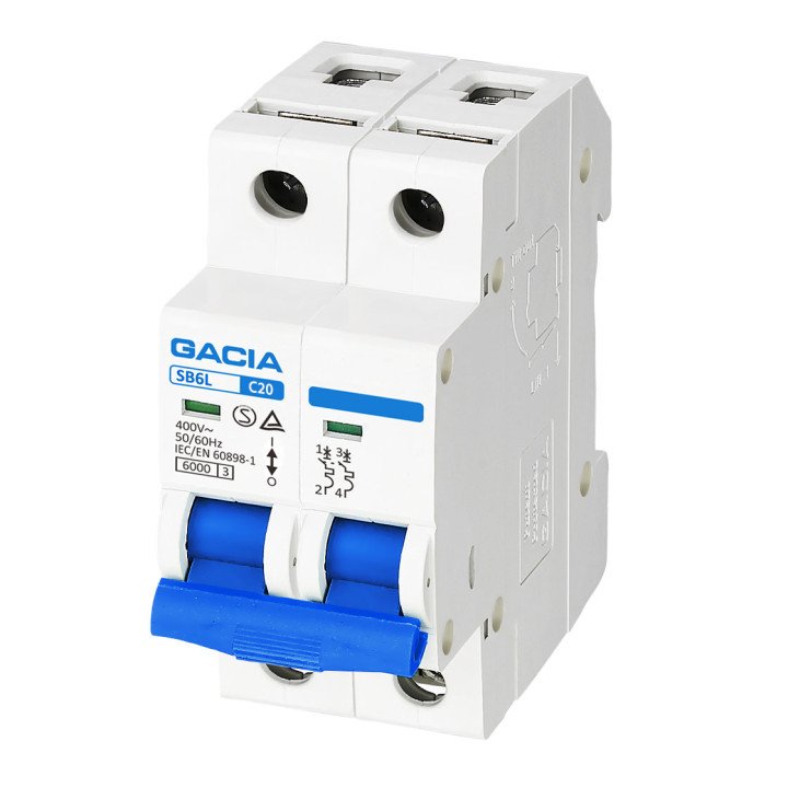 SB6L 2P C20 6kA автоматический выключатель