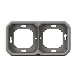 Legrand PLEXO суппорт встроенный 2-местный серый