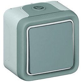 Plexo spiedpoga pelēka IP55 NO kontakts 10 A