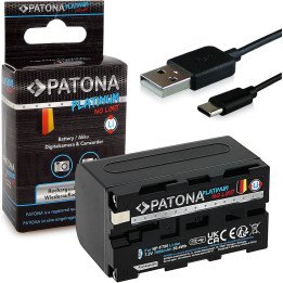 Patona PT1376 Battery for Sony NP-F750/F770/F950 70000mAh Li-Ion Platinum USB-C Charging