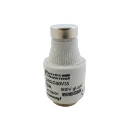 D fuse-link, gG, DIII, 500VAC, 35A, black