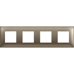Bticino Classia Finishes рамка титановый металл 4 места