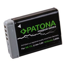 Patona PT1253 PREMIUM Li-Ion Battery for Canon NB-13L (1010 mAh)