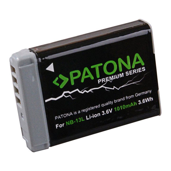 Patona PT1253 PREMIUM Li-Ion Battery for Canon NB-13L (1010 mAh)