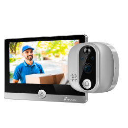 NIVIAN RETAIL NVS-IPC-DOORVIEW1 2MP PTZ IP kamera ar PoE, Wi-Fi, IP66, divu veidu apgaismojumu, microSD