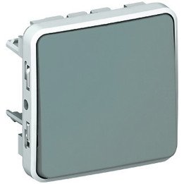 Legrand Plexo переключатель двойной серый IP55