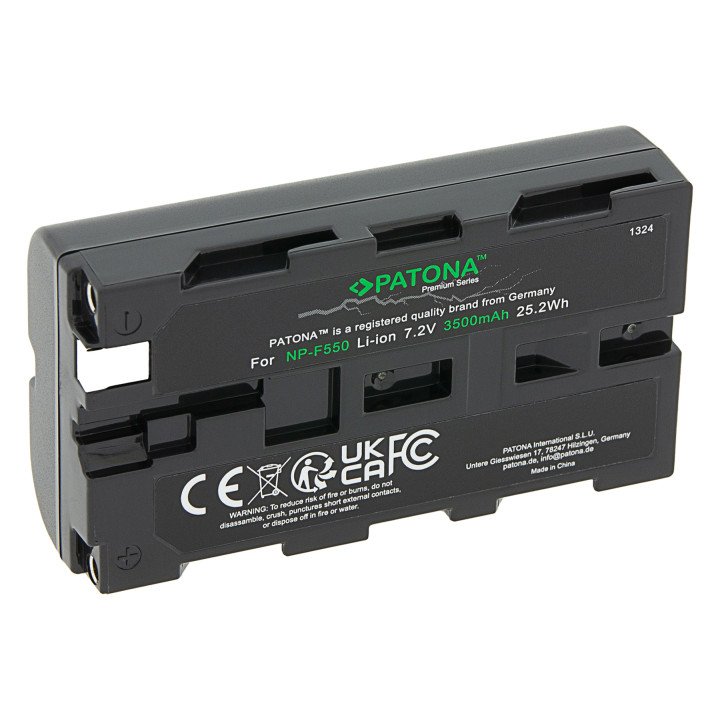 Patona PT1324 Battery Sony NP-F550 3000mAh Li-Ion 7.2V Premium