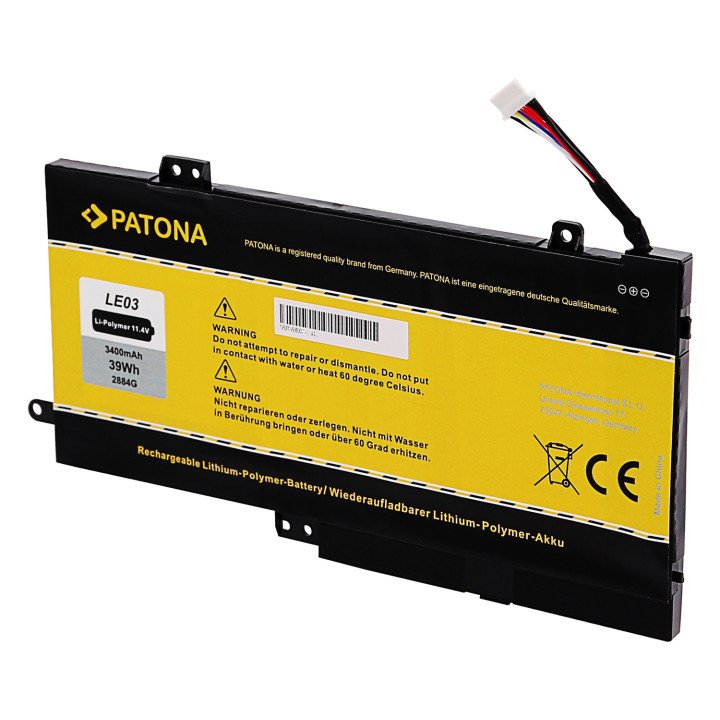 Patona PT2884 Laptop Battery for HP Envy x360 m6 - 3400mAh 11.4V Li-Pol LE03XL