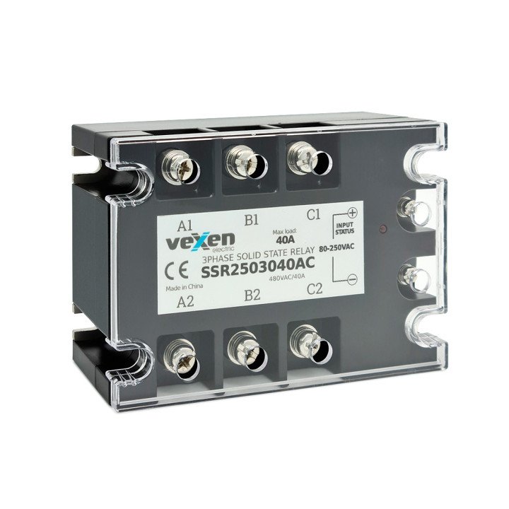 VEXEN cietvielu relejs 3NO, 40A, 80-250VAC