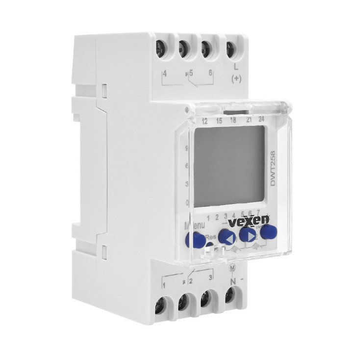 DWT258 Digital weekly time relay 2CO, 16A, AC230V