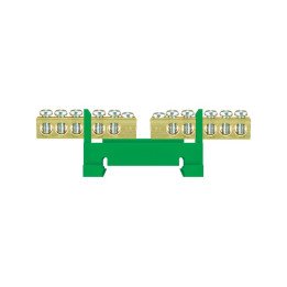 Клемма зеленая 2x5x16mm2 на DIN рейку