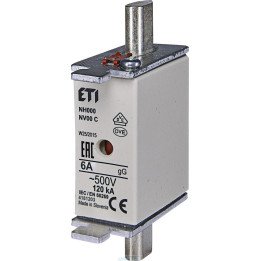 ETI предохранитель NH000 gG 6A/500V