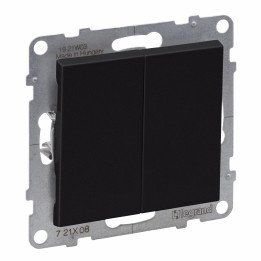 Suno двусторонний выключатель 1+1 черный 10A