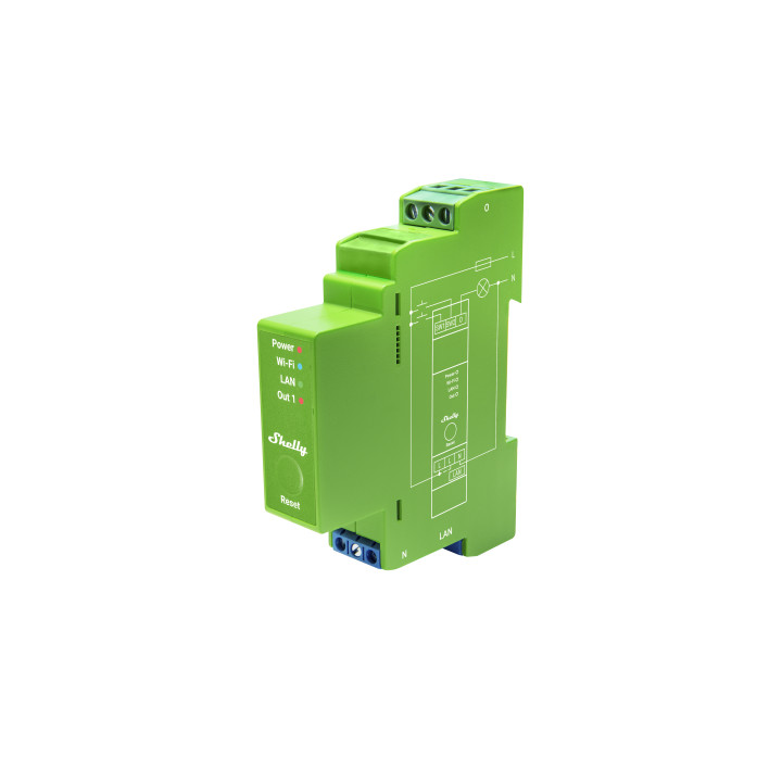 Shelly PRO Диммер 1PM WiFi + 1-клавишный интеллектуальный релейный переключатель Ethernet с поддержкой DIN-рейки - Sonoff, Smart