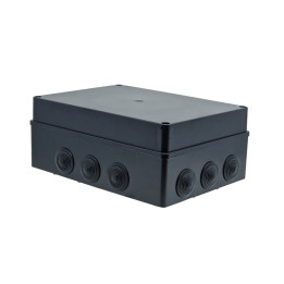 S-BOX 606C nozarkārba IP65 melna ar ievadiem