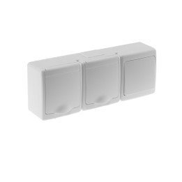 switch BETA, 3 module, single,  with socket  BETA,