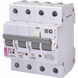 ETI KZS-4M 3P+N C 32/0,03 дифавтомат A